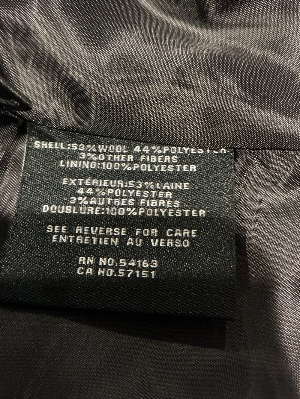 Jones New York Black Wool Blend Coat Jacket Size 10 - Picture 8 of 8